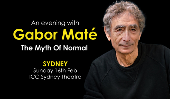 Gabor Mate is coming to ICC Sydney Theatre on Sunday 16 February 2024.